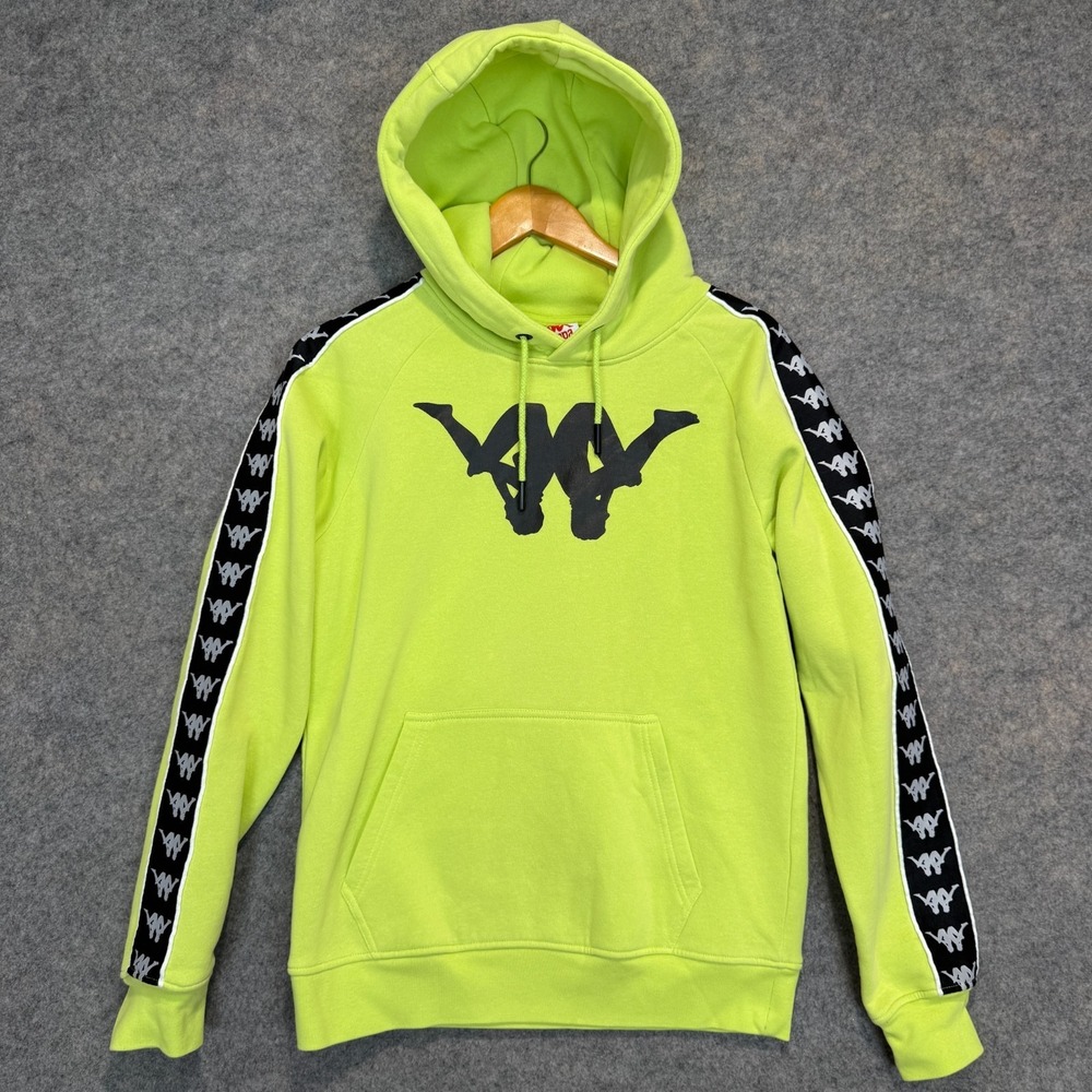 Kappa‎ Banda Hurtado Hoodie Sweatshirt Adult Small Lime Baccello Upside Down